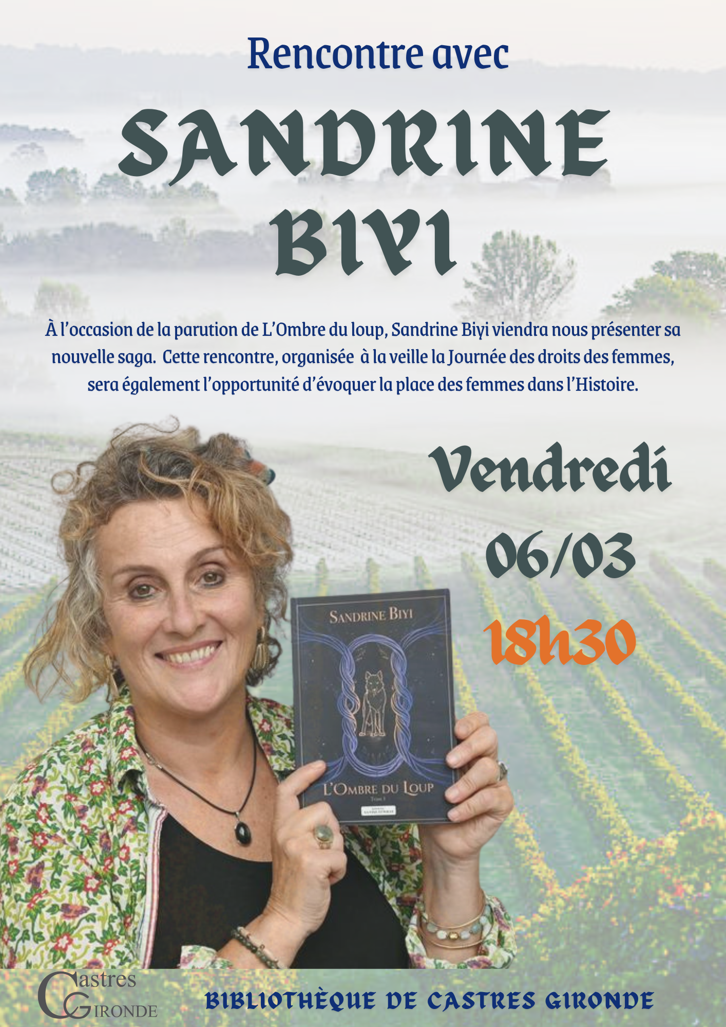 rencontre avec sandrine Biyi bibliotheque de castres gironde