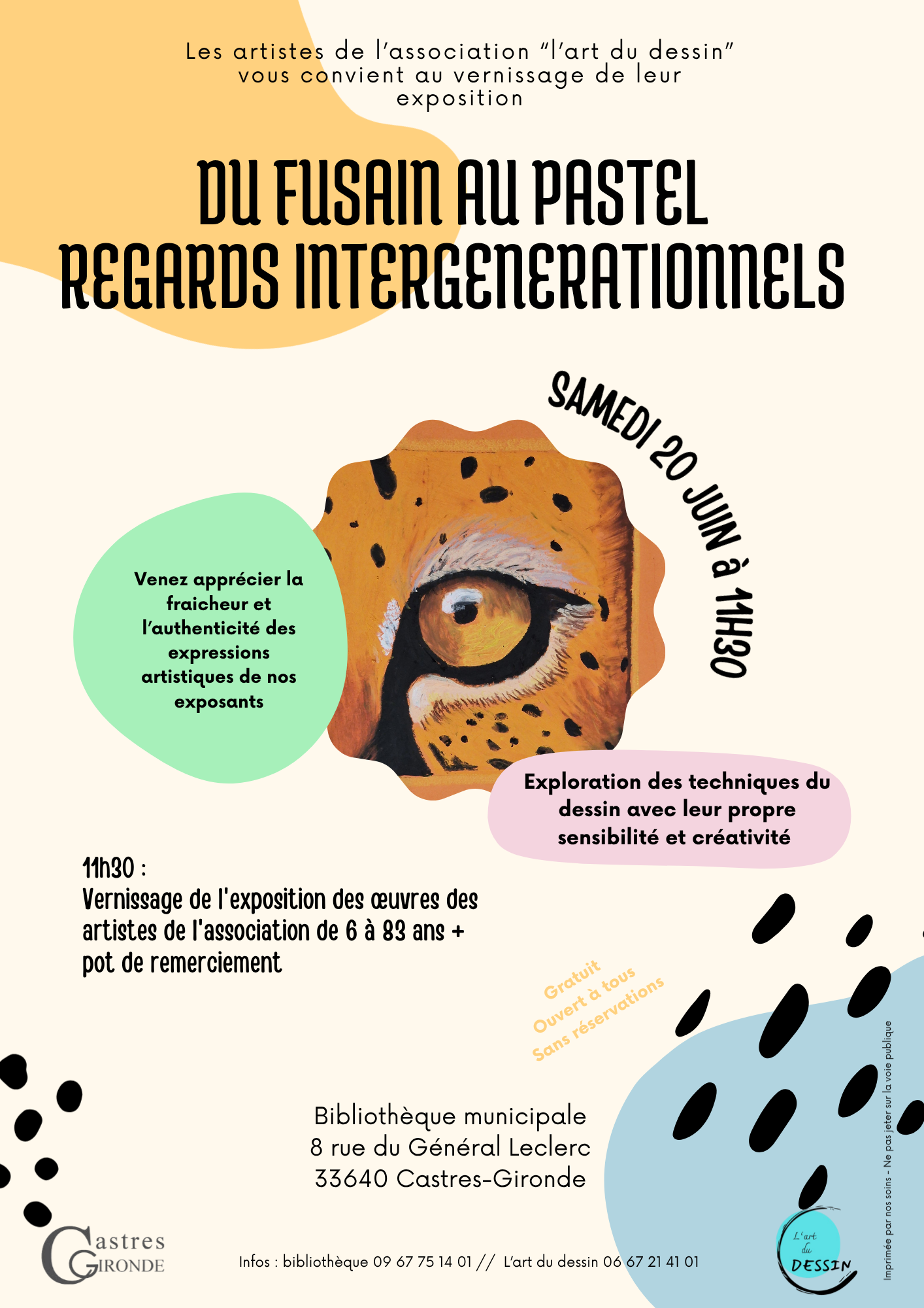 affiche exposition arts du dessin